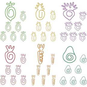 OWLFAVO 28 قطعة من مشابك الورق على شكل ديناصور جامبو مع صندوق شفاف، ألوان متنوعة، مشابك ورقية لطيفة دينو مضحكة، مشابك مخططة للإشارات المرجعية من أجل لوازم المكتب الممتعة وهدايا الكلية وديكور الزفاف in Kuwait