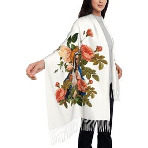 Virgen De Guadalupe Our Lady Of Virgin Mary Shawl Soft Cashmere - Lightweight Scarfs For Women, Large Shawls And Wraps Veils Catholic Gift in Saudi Arabia
