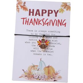 Maple Leaf Pumpkin Turkey Cheese Rope Adjustable Card Strand Bracelet for Women Jewelry Happy Thanksgiving Pendent Beaded Braided Bracelet Handmade Holiday Present in Saudi Arabia