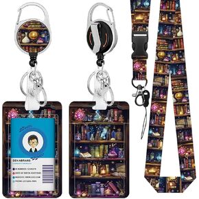 Gamepad Badge Holder with Boys Lanyard, Game ID Badge Holder with Retractable Reel Clip and Keychain, Gamer Vertical Identity Card Cover Case Protector for Nurse Student in Saudi Arabia