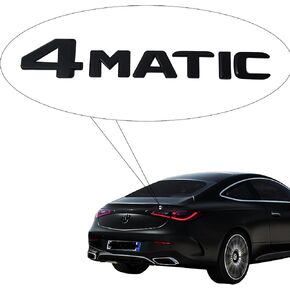 3D Car 4MATIC Logo ABS Letter Emblem Decal for Car Side Fender Rear Trunk Emblem Badge Chrome Decal Sticker Compatible for All Mer-CED-ES-Be-nz Accessories (Glossy Black) in Kuwait