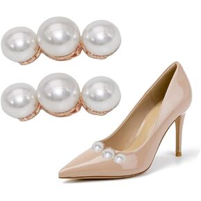 VASANA 2PCS Pearl Shoe Clips Removable Boots High Heels Decoration Buckles Wedding Shoe Buckles Accessories Shoe Charms Jewelry for Women Party Prom Decoration in Saudi Arabia