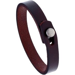Genuine Leather Wrap Bracelet for Men Retro Vintage Punk Style Cowhide Leather Cuff Wristband Adjustable Handmade Bangle for Daily Wear Costume Jewelry Party Cosplay Gift(Black) in Kuwait