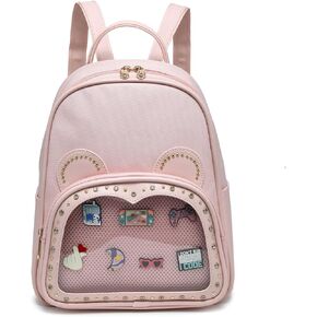 حقيبة ظهر RAINBOW SMILE Kawaii Ita لطيفة على شكل دب صغير على ظهره ومحفظة ودبوس لعرض دبابيس الرسوم المتحركة in Kuwait