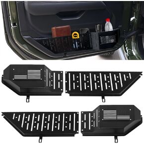 2 قطعة منظم جيب معدني للباب الأمامي متوافق مع صندوق تخزين 2018-2026 Jeep Wrangler JL JLU 4XE، 2020-2026 Gladiator JT (غير مناسب لمقاعد الطاقة) in Kuwait