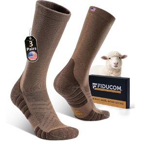 Merino Wool Work Boot Socks for Men Warm Cushioned Crew Socks Moisture-Wicking for Heavy Duty Long Shifts in Saudi Arabia