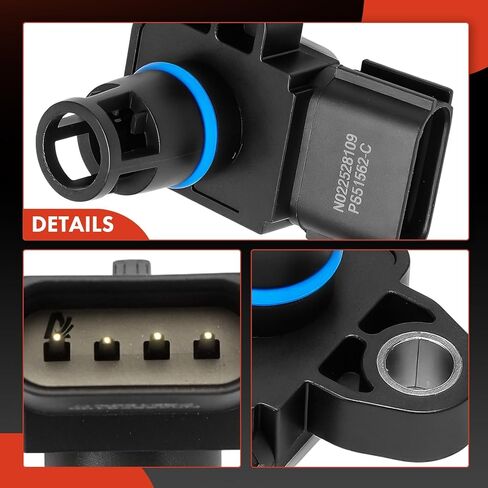 A-Premium Manifold Pressure MAP Sensor [4 Pins] Compatible with Hyundai Elantra 2020-2023, Sonata 2019-2025, Santa Fe 2021-2025, Tucson 2022-2025, Kona, Santa Cruz & Kia Sorento, Sportage, Stinger, K5 in Saudi Arabia