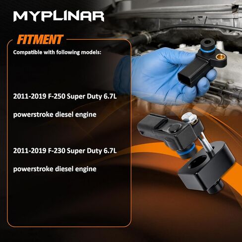 مستشعر خريطة BC3Z-9F479-A مع مجموعة فاصل أسود، مناسب لـ 2011-2019 F-250 F-350 سوبر ديوتي 6.7 لتر مستشعر خريطة الضغط المطلق للديزل، استبدال # BC3Z9F479B، CX2372 in Kuwait