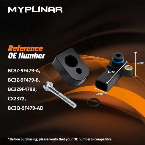 مستشعر خريطة BC3Z-9F479-A مع مجموعة فاصل أسود، مناسب لـ 2011-2019 F-250 F-350 سوبر ديوتي 6.7 لتر مستشعر خريطة الضغط المطلق للديزل، استبدال # BC3Z9F479B، CX2372 in Kuwait