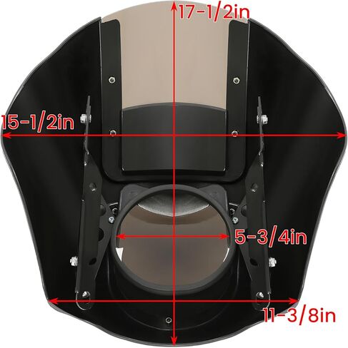 KUAFU Quarter Head Fairing Windshield Compatible with 1988-UP Harley Davidson XL/ 1986-1994 FXR/ 1995-2005 Dyna/ 2009-2017 Iron 883 XL883N Harley Sportster Windshield Replacement for 58164-96A in Saudi Arabia