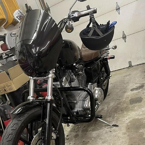 KUAFU Quarter Head Fairing Windshield Compatible with 1988-UP Harley Davidson XL/ 1986-1994 FXR/ 1995-2005 Dyna/ 2009-2017 Iron 883 XL883N Harley Sportster Windshield Replacement for 58164-96A in Saudi Arabia