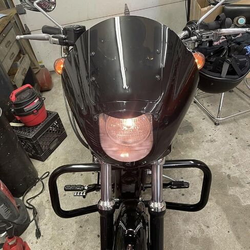 KUAFU Quarter Head Fairing Windshield Compatible with 1988-UP Harley Davidson XL/ 1986-1994 FXR/ 1995-2005 Dyna/ 2009-2017 Iron 883 XL883N Harley Sportster Windshield Replacement for 58164-96A in Saudi Arabia