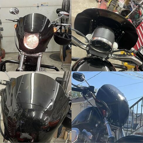 KUAFU Quarter Head Fairing Windshield Compatible with 1988-UP Harley Davidson XL/ 1986-1994 FXR/ 1995-2005 Dyna/ 2009-2017 Iron 883 XL883N Harley Sportster Windshield Replacement for 58164-96A in Saudi Arabia