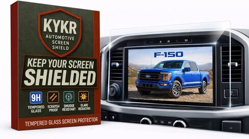 واقي شاشة من الزجاج المقسى - متوافق مع 2021 2022 2023 Ford Bronco - Raptor Outer Banks Badlands Wildtrak Everglades Heritage First Edition - 12 بوصة SYNC4 - شفاف لامع in Saudi Arabia