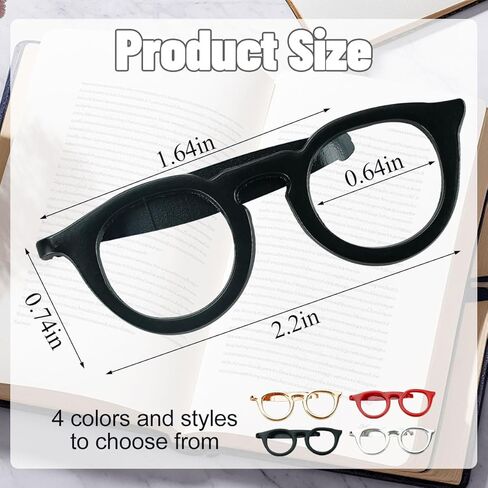 Glasses Paper Clips Bookmarks Metal Cute Glasses Shaped Paperclips Decorative Pocket Accessories 4 Pieces in Kuwait