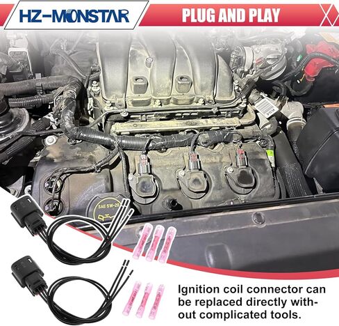 قطعتان من وصلة ملف الإشعال 9U2Z14S411EA متوافقة مع Ford V6 V8 Flex، Ford Edge Fusion F150 F350 F250 Super Duty Explorer، Lincoln MKS MKT MKX استبدال S2280 WPT931 in Saudi Arabia