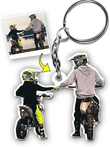 IZI POD Custom Motocross Keychain, Personalized Motocross Gift, Racing Bike Keychain in Saudi Arabia
