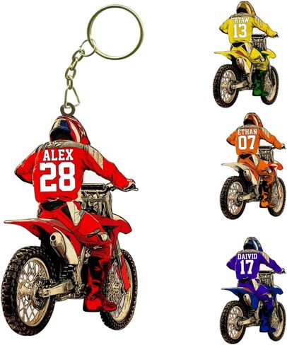 IZI POD Custom Motocross Keychain, Personalized Motocross Gift, Racing Bike Keychain in Saudi Arabia