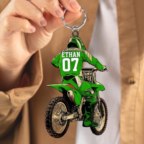 IZI POD Custom Motocross Keychain, Personalized Motocross Gift, Racing Bike Keychain in Saudi Arabia