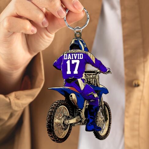 IZI POD Custom Motocross Keychain, Personalized Motocross Gift, Racing Bike Keychain in Saudi Arabia