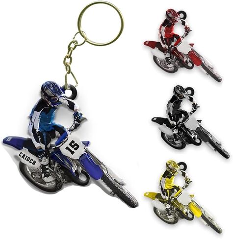 IZI POD Custom Motocross Keychain, Personalized Motocross Gift, Racing Bike Keychain in Saudi Arabia