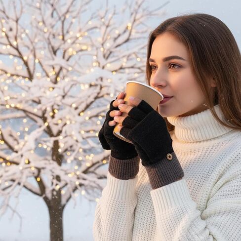 2 Pairs Fingerless Gloves for Women Men Winter Half Finger Gloves Knitted Fingerless Mittens for Typing Driving Biking Working Running in Saudi Arabia