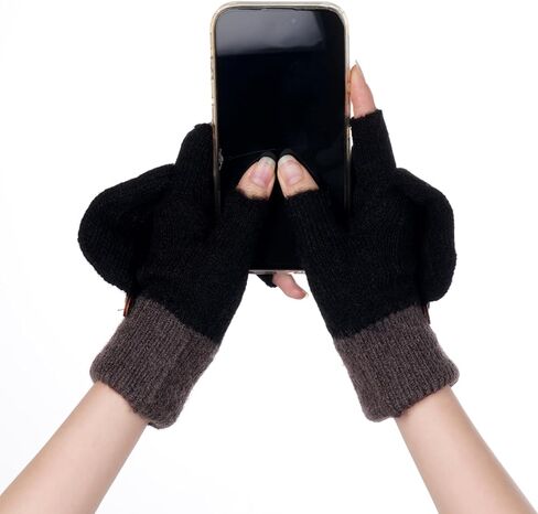 2 Pairs Fingerless Gloves for Women Men Winter Half Finger Gloves Knitted Fingerless Mittens for Typing Driving Biking Working Running in Saudi Arabia