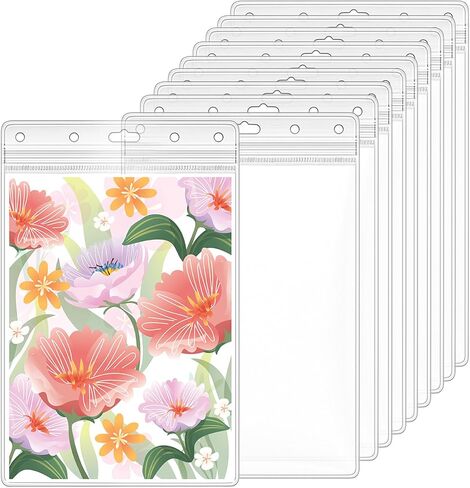 10 Pack 8.5x11 Inch Clear Plastic Zip Hard Sheet Protectors, Waterproof Resealable Sign Holder, Heavy Duty Document Sleeves for Wall Signs, Photos, Certificates, Job Tickets in Saudi Arabia