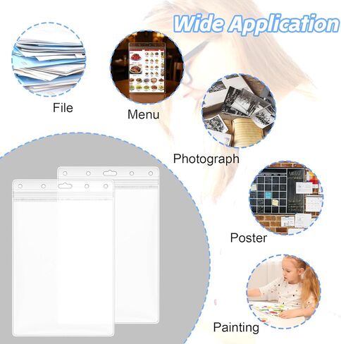 10 Pack 8.5x11 Inch Clear Plastic Zip Hard Sheet Protectors, Waterproof Resealable Sign Holder, Heavy Duty Document Sleeves for Wall Signs, Photos, Certificates, Job Tickets in Saudi Arabia