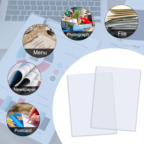 Rainmae 6 Pack 11" x 14" Artwork Protectors, Rigid Print Protectors, Clear Waterproof Hard Plastic Page Sheet Protectors, Art Storage Photo Plastic Sleeves Document Holder Birth Certificate Protector in Saudi Arabia