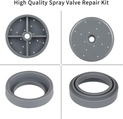 Spray Valve Repair Kit for Commercial Sink Faucet Dish Sprayer Valve, Pre-Rinse Spray Face Bumper and Screw Repair Kit 1.42 GPM High-Pressure, 2 Pack Gray in Saudi Arabia