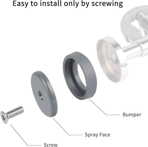 Spray Valve Repair Kit for Commercial Sink Faucet Dish Sprayer Valve, Pre-Rinse Spray Face Bumper and Screw Repair Kit 1.42 GPM High-Pressure, 2 Pack Gray in Saudi Arabia