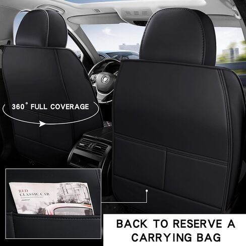 Leather Car Seat Covers,Full Coverage Seat Covers Full Set with Fix Lumber Support,Universal Automotive Seat Covers for Cars,SUVs,Trucks and Sedans (Black&Pink, Full Set) in Saudi Arabia