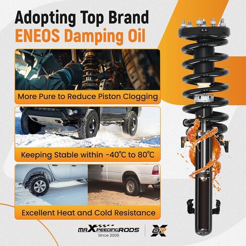 maXpeedingrods 4Pcs Front Struts & Sway Bar Links for Honda Accord 2008-2012, 172562L 172562R Shock Absorbers Complete Strut with Coil Spring Assembly in Saudi Arabia