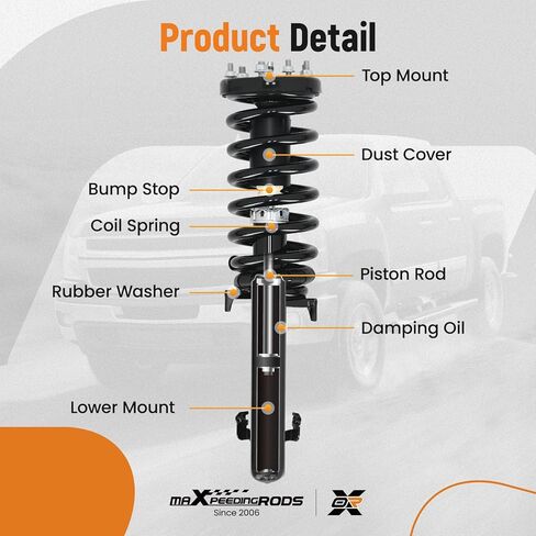 maXpeedingrods 4Pcs Front Struts & Sway Bar Links for Honda Accord 2008-2012, 172562L 172562R Shock Absorbers Complete Strut with Coil Spring Assembly in Saudi Arabia