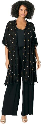 Roaman's Women's Plus Size Crochet-Detailed wrap in Saudi Arabia