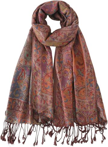 Pashmina Scarves for Women-Winter Soft Pashmina Wraps and Shawls Rave Travel Hijab Scarf (Sy1-Coffee) in Saudi Arabia