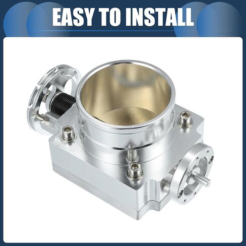 Throttle Body Assembly, 80mm Car Throttle Body Actuator Aluminum Alloy Silver Tone, 1 Pcs in Saudi Arabia