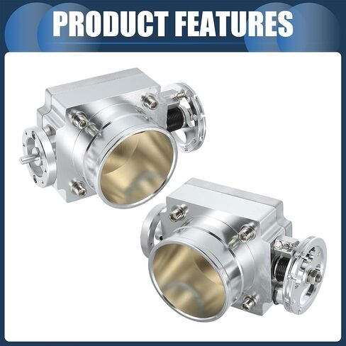 Throttle Body Assembly, 80mm Car Throttle Body Actuator Aluminum Alloy Silver Tone, 1 Pcs in Saudi Arabia