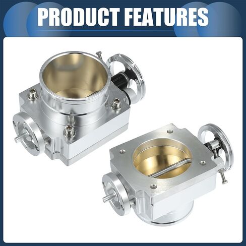 Throttle Body Assembly, 80mm Car Throttle Body Actuator Aluminum Alloy Silver Tone, 1 Pcs in Saudi Arabia