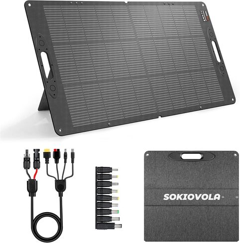 Portable Solar Panels 30W Foldable Solar Panels Charger ETFE Solar Panel with DC USB-C and USB-A IP68 Waterproof for Small Power Station Mobile Phones RV Travel Outdoor Camping in Kuwait