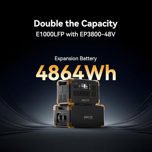 pecron Extra Battery 3840Wh, Expand Capacity for E3600LFP/E3800LFP/F3000LFP/E2400LFP/E1500LFP/E1000LFP Portable Power Station, LiFePO4 Backup Battery in Saudi Arabia