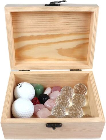 صندوق خشبي صغير غير مكتمل مع غطاء عبوة واحدة - 6.69 بوصة × 5.12 بوصة × 2.95 بوصة صندوق خشبي غير مطلي من خشب الصنوبر للحرف اليدوية والمجوهرات والرسم بنفسك وتغليف الهدايا - خفيف الوزن ومقاوم للاعوجاج in Kuwait