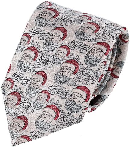 Trafalgar Men's Big and Tall Santa Claus Is Watching Silk Novelty Necktie in Saudi Arabia
