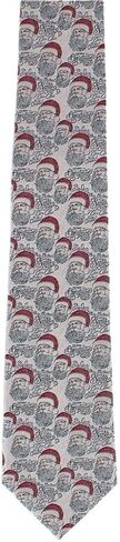 Trafalgar Men's Big and Tall Santa Claus Is Watching Silk Novelty Necktie in Saudi Arabia