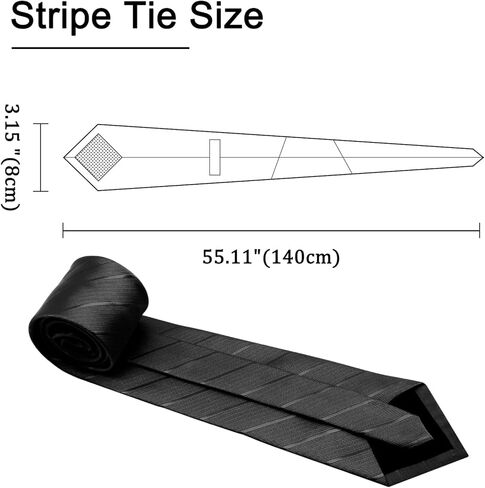 Striped Ties for Men, 3" Solid Color Mens Tie Smooth Self-Tie Men's Neckties for Dress Wedding Party Business College in Saudi Arabia