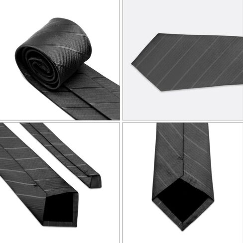 Striped Ties for Men, 3" Solid Color Mens Tie Smooth Self-Tie Men's Neckties for Dress Wedding Party Business College in Saudi Arabia