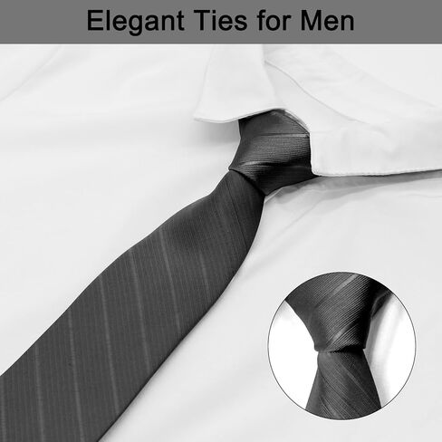 Striped Ties for Men, 3" Solid Color Mens Tie Smooth Self-Tie Men's Neckties for Dress Wedding Party Business College in Saudi Arabia