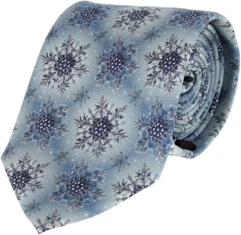 Trafalgar Men's Clarence The Classy Snowflake Silk Holiday Necktie in Saudi Arabia