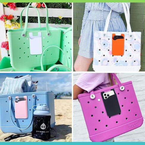 Divider for Bogg Bag X-Large Original, Phone Holder for Bogg Bag Accessories, Beach Tote Organizer Set, Hard ABS Plastic Divider Tary and Phone Case Holder with Key Hooks (White, 5PCS) in Saudi Arabia